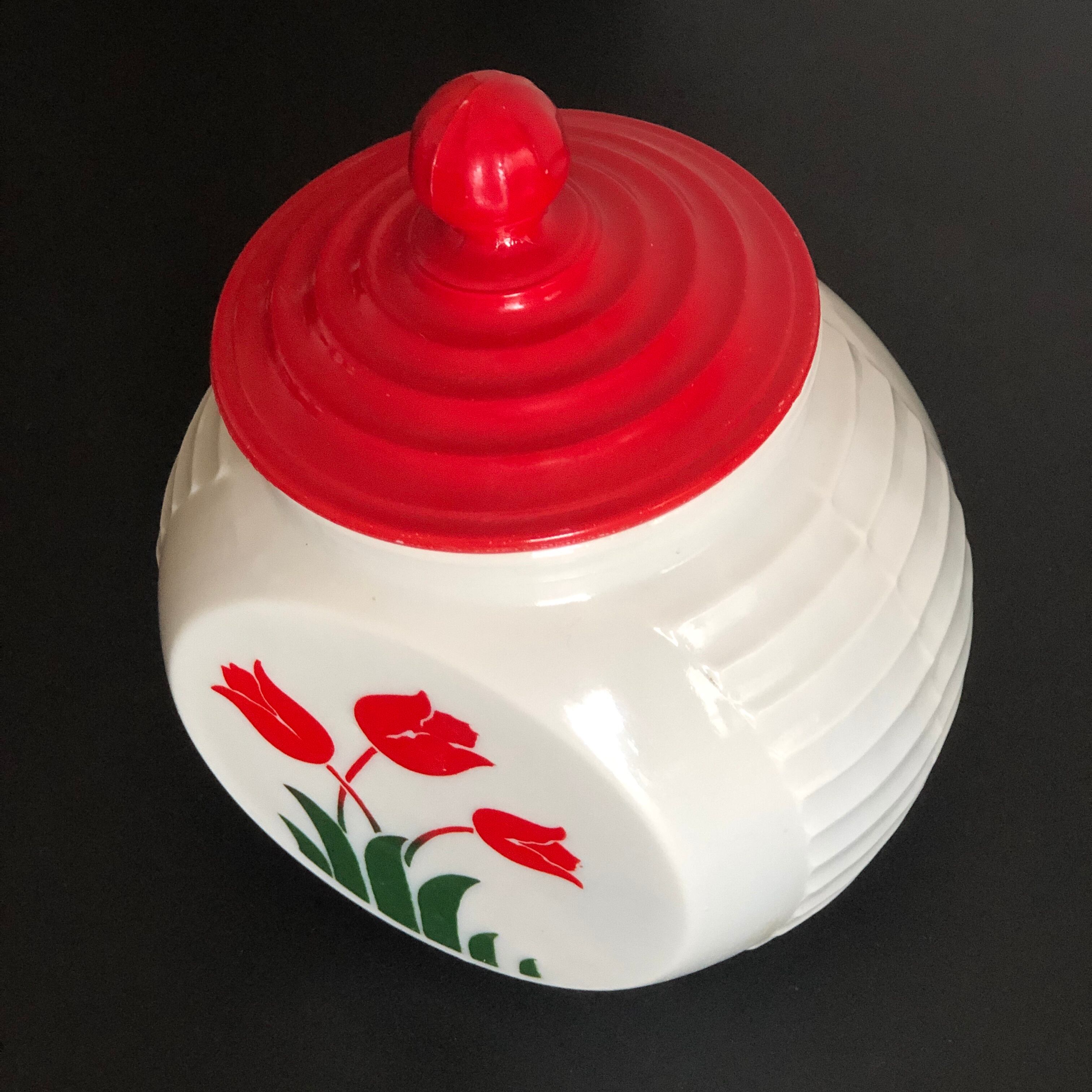 ファイヤーキング レッドチューリップ グリースジャー | antique fan