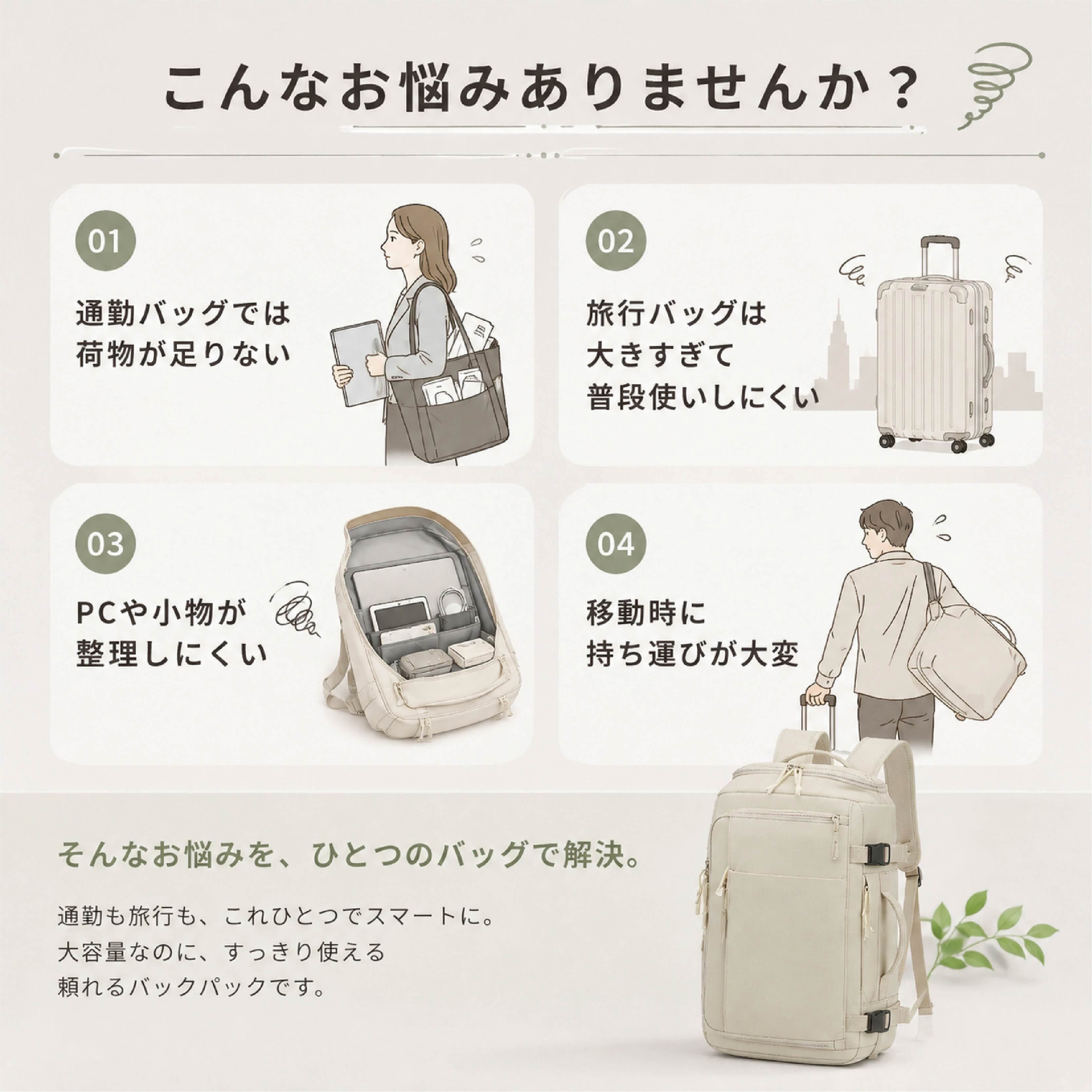 LZ 1064 . リュック レディース メンズ 拡張型 トラベルリュック 大