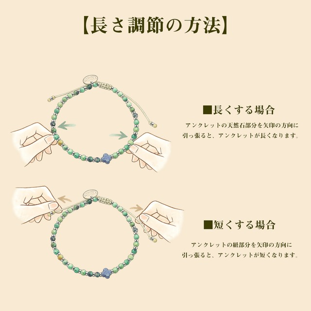 【Green Light Sunshine】ペリドット×オーロラオーラ  アンクレット