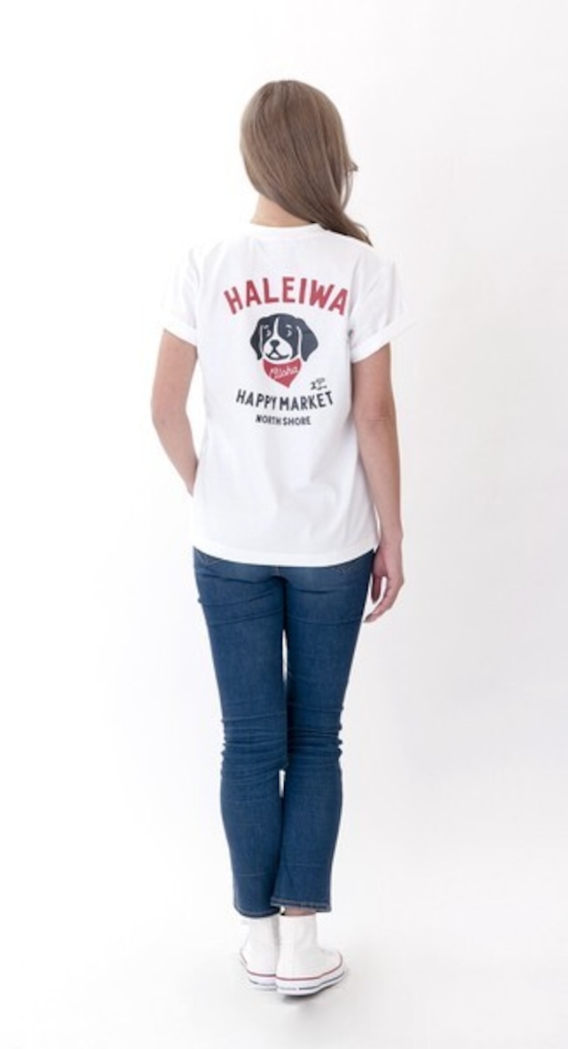 【ハレイワ / HALEIWA HAPPY MARKET】大人気!ハワイアンTシャツ Aloha ドッグ Tシャツ ホワイト