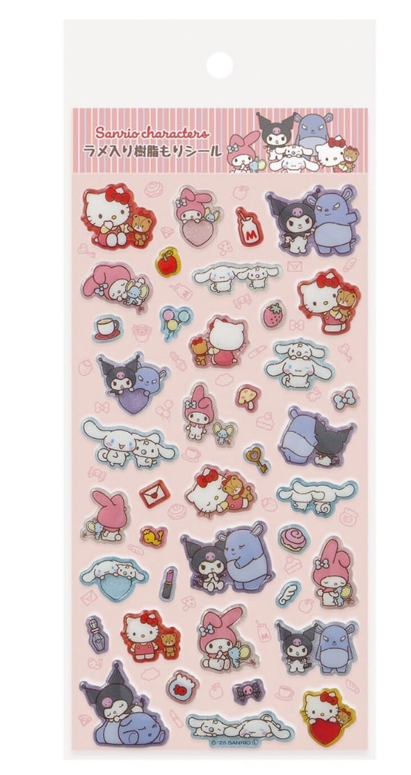 サンリオキャラクターズラメ入り樹脂盛りシール | SEALSHOPぺたぺた