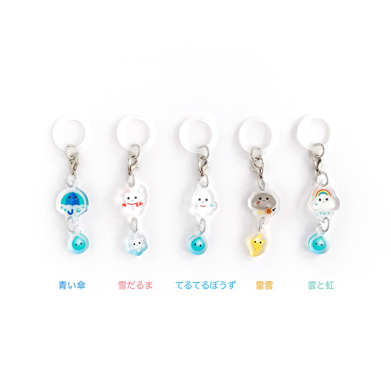 アンブレラマーカー［雪だるまと結晶］傘 目印 チャーム | Pay ID