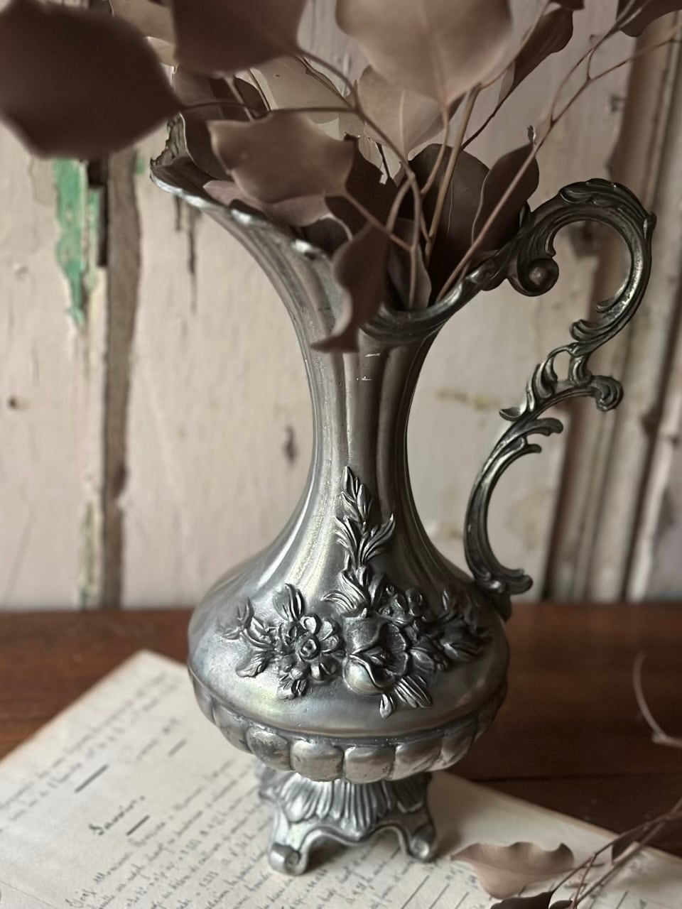 エタンのピシェ 花瓶 花のレリーフ フラワーベース | Brocante de La