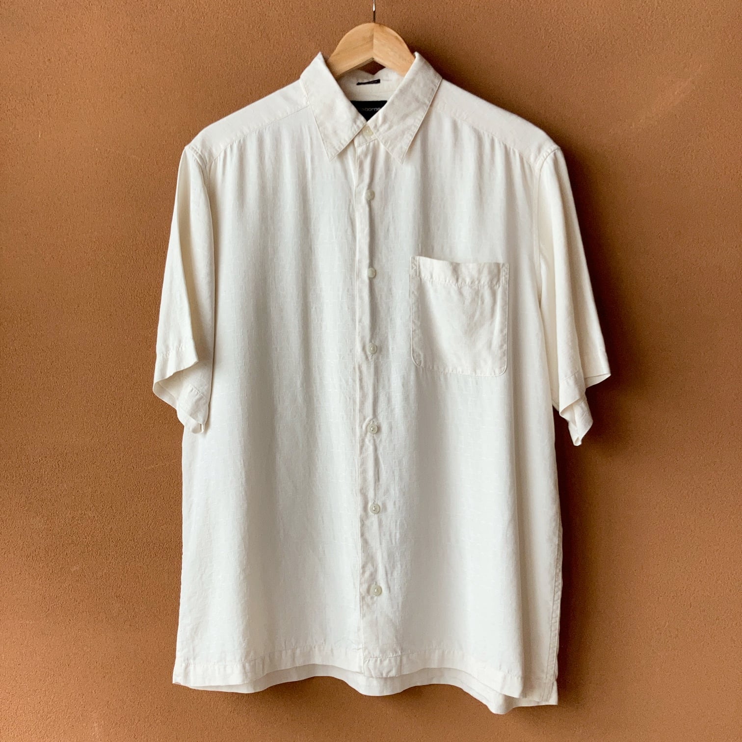 claiborne 織柄シルクシャツ オフホワイト SIZE M【0806A09 claiborne 織柄シルクシャツ オフホワイト SIZE M【0806A09