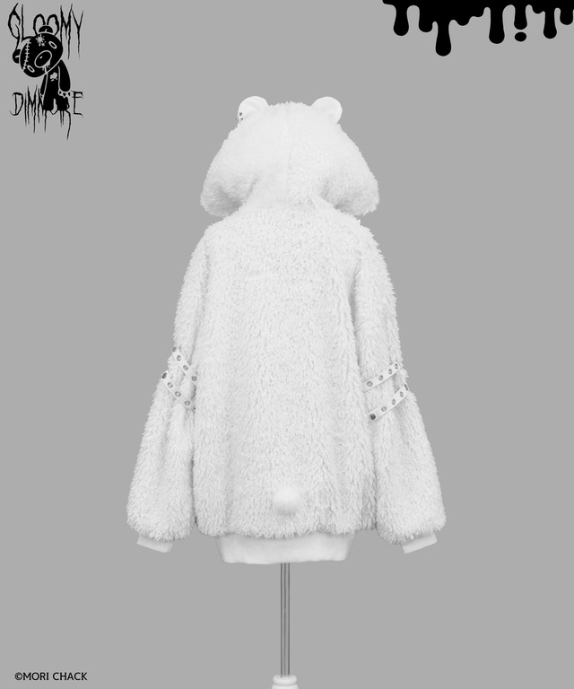 【GLOOMY×DimMoire】グルーミーボアパーカー【White】