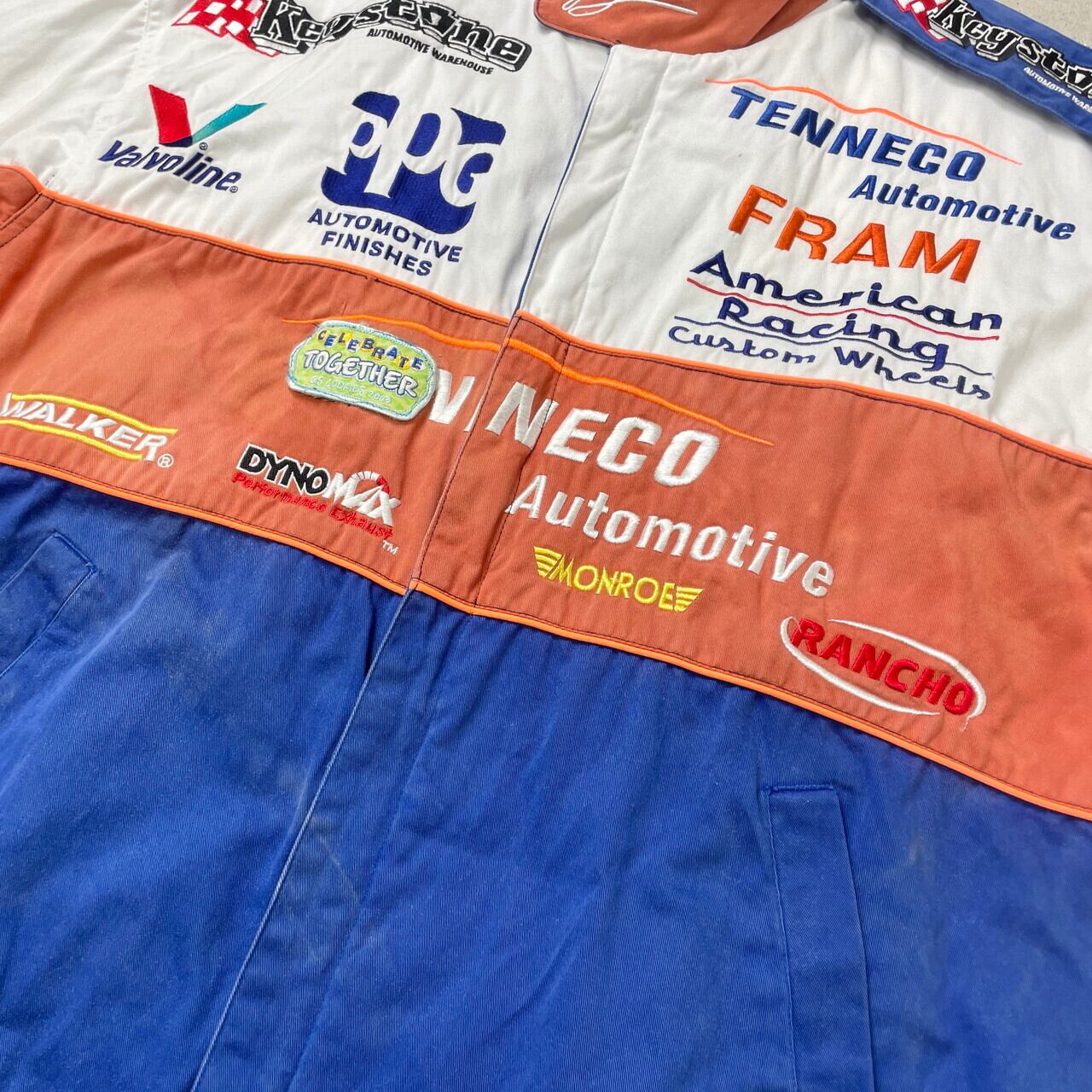 ひ*り様 ビンテージ　古着　レーシング　ワッペンロゴ　メンズジャケット　白 GREAT LAKES JACKET ビンテージ レーシングジャケット アメリカ古着