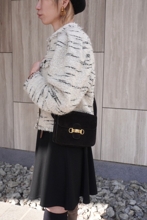 CELINE セリーヌ ショルダーバッグ ブラック ホースビット スエード クロスボディ vintage ヴィンテージ オールド yffeiu