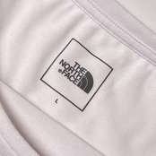 THE NORTH FACE ザ・ノースフェイス ロゴ デザイン フレンチスリーブ Tシャツ カットソー L/ホワイト レディース