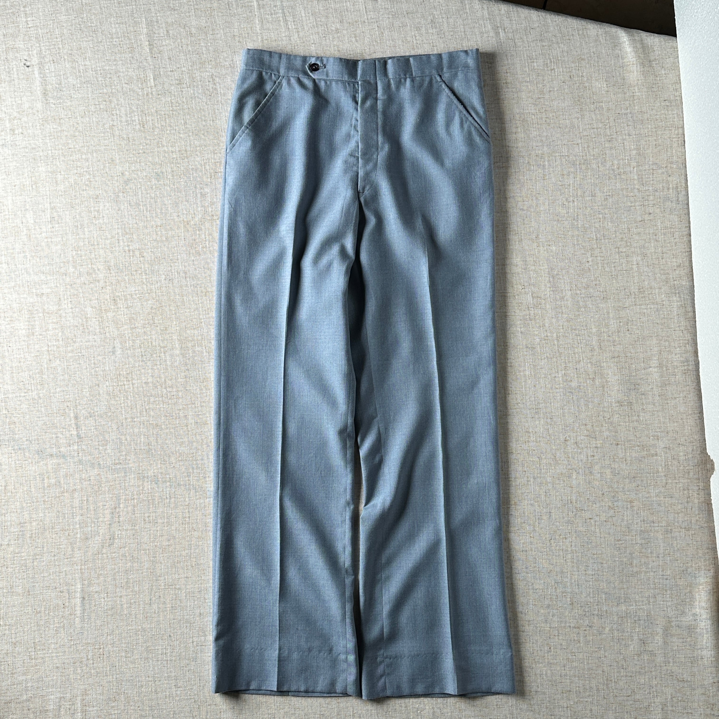 70's Vintage Blue Grey Slacks,W31