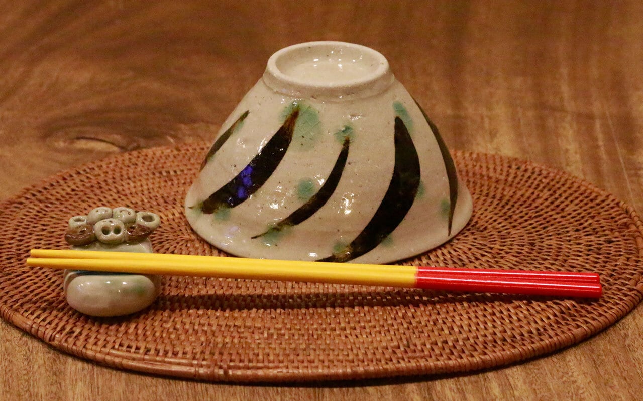 ごはん茶碗 シーサー箸置きセット 浄照窯 / 南風原 | 土〜夢 公式SHOP
