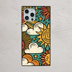 iPhoneケース サイケデリック 太陽と星｜60s 70s ヴィンテージ風 RETRO014