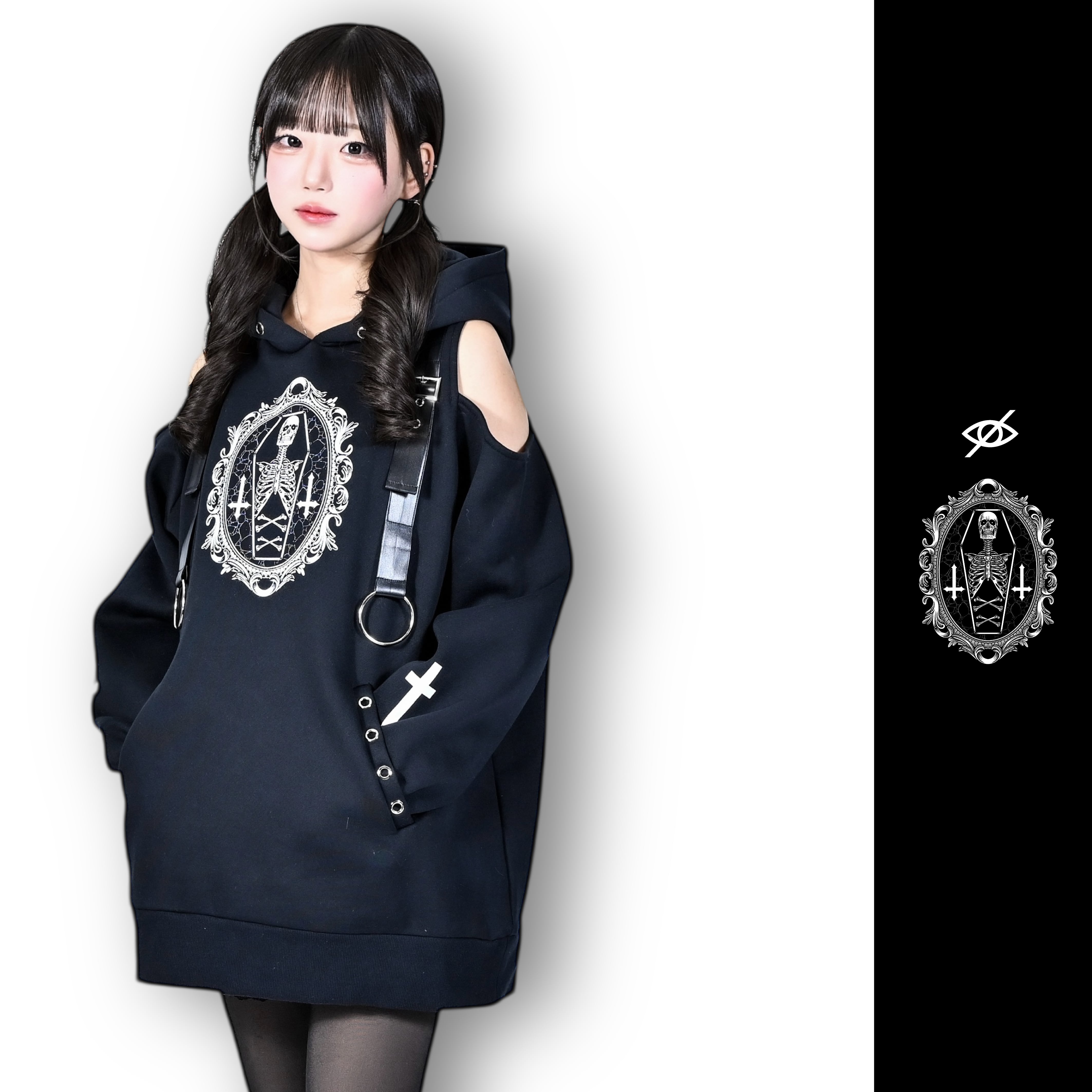 open shoulder hoodie」 | KRY clothing