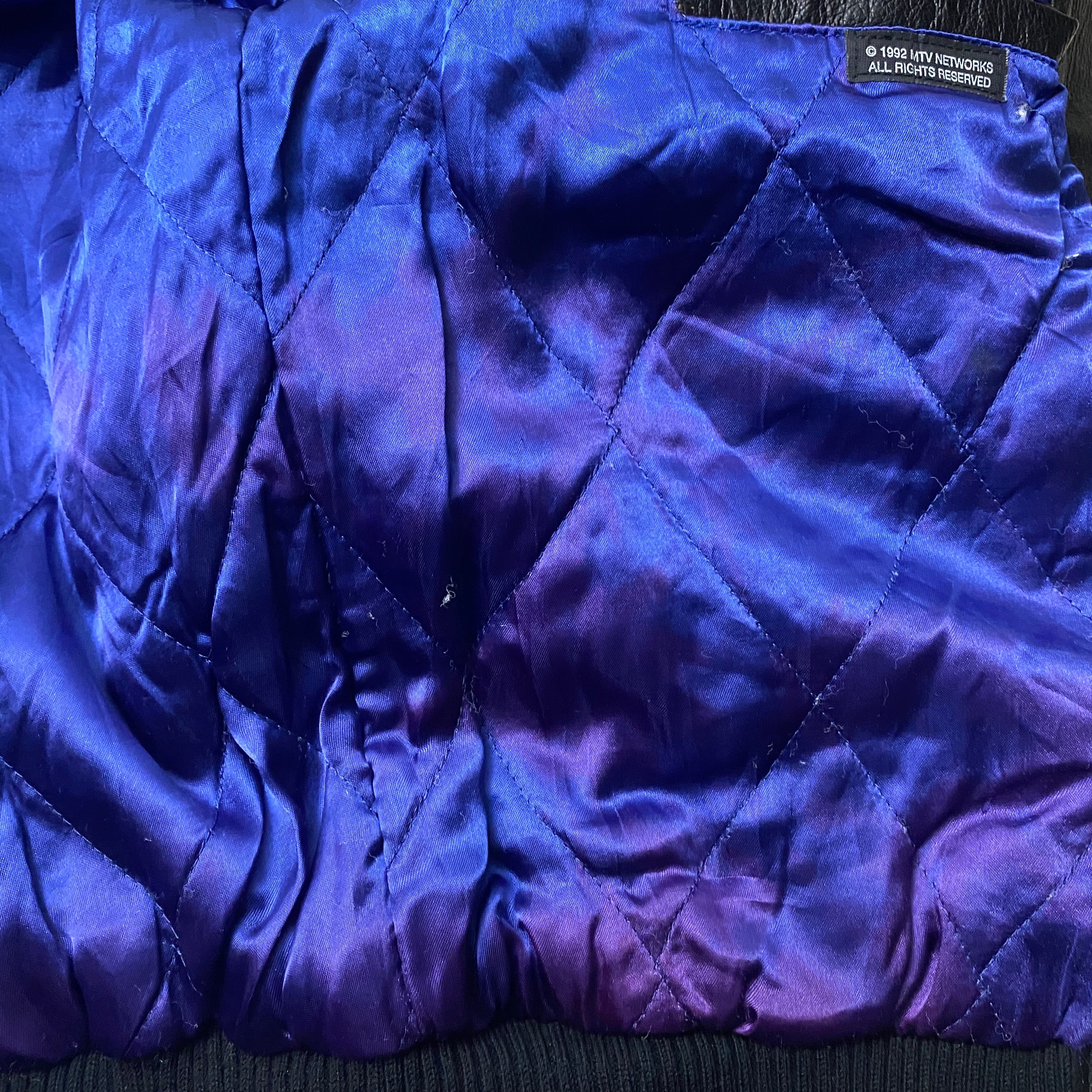 vintage 1992's MTV color switching leather jacket | NOIR ONLINE