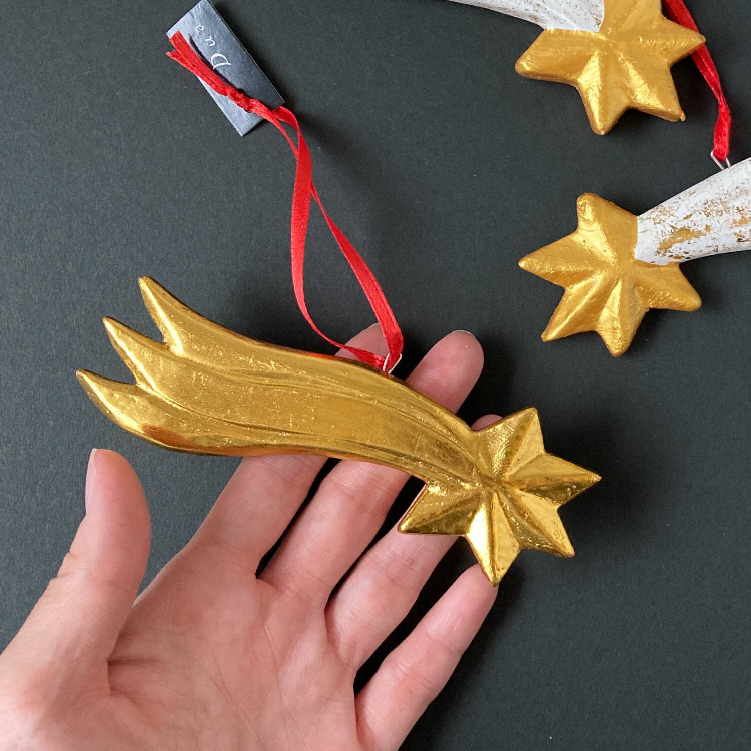 オーナメント 流れ星 ゴールド