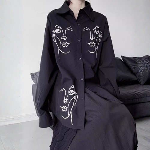 Abstract line art shirt C1508