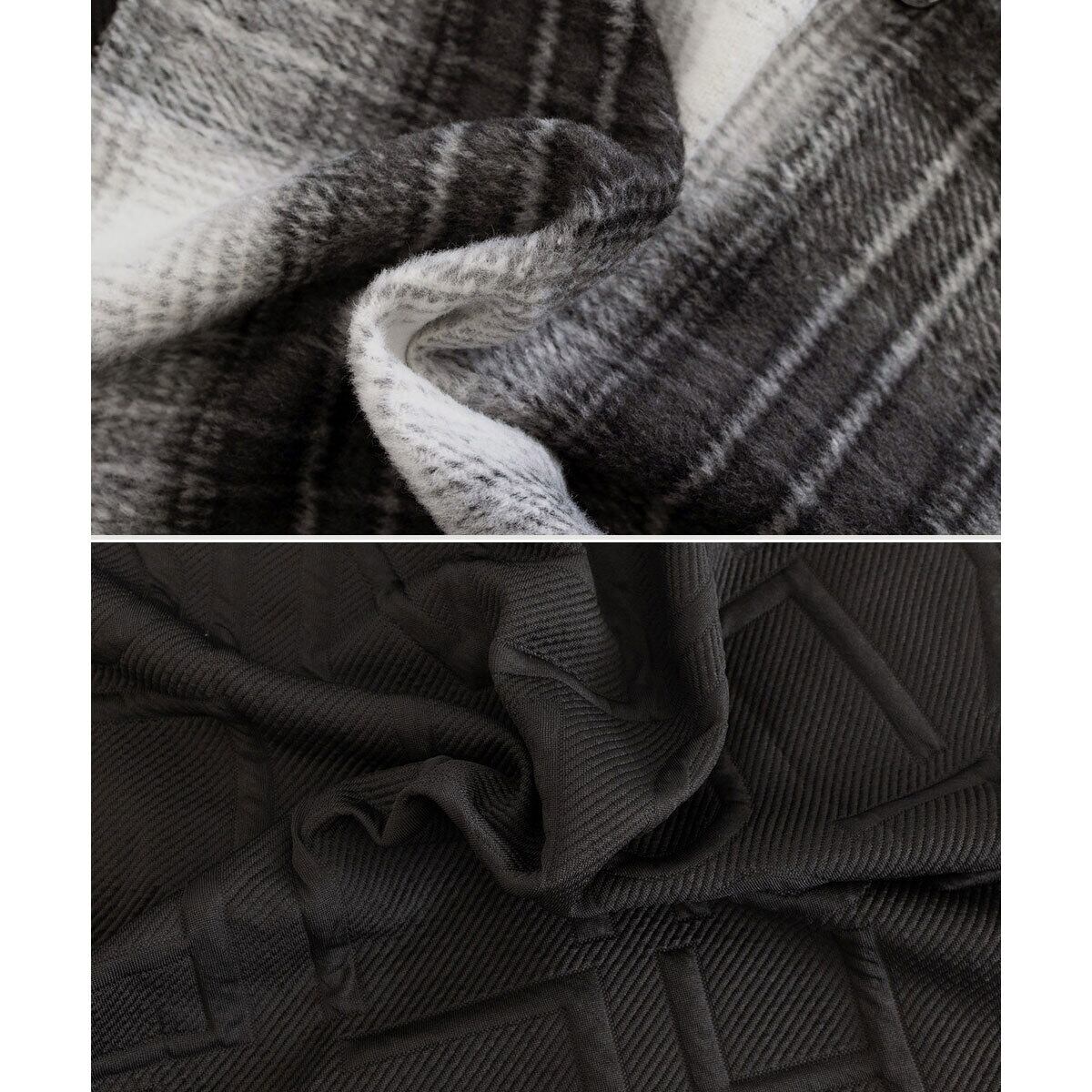 チェック柄 スウェット ジャケット レディース 秋冬 韓国 アウター 大人 カジュアル おしゃれ アメカジ ゆったり オーバーサイズ 体型カバー 羽織り トップス シャツジャケット 大人可愛い 大人女子