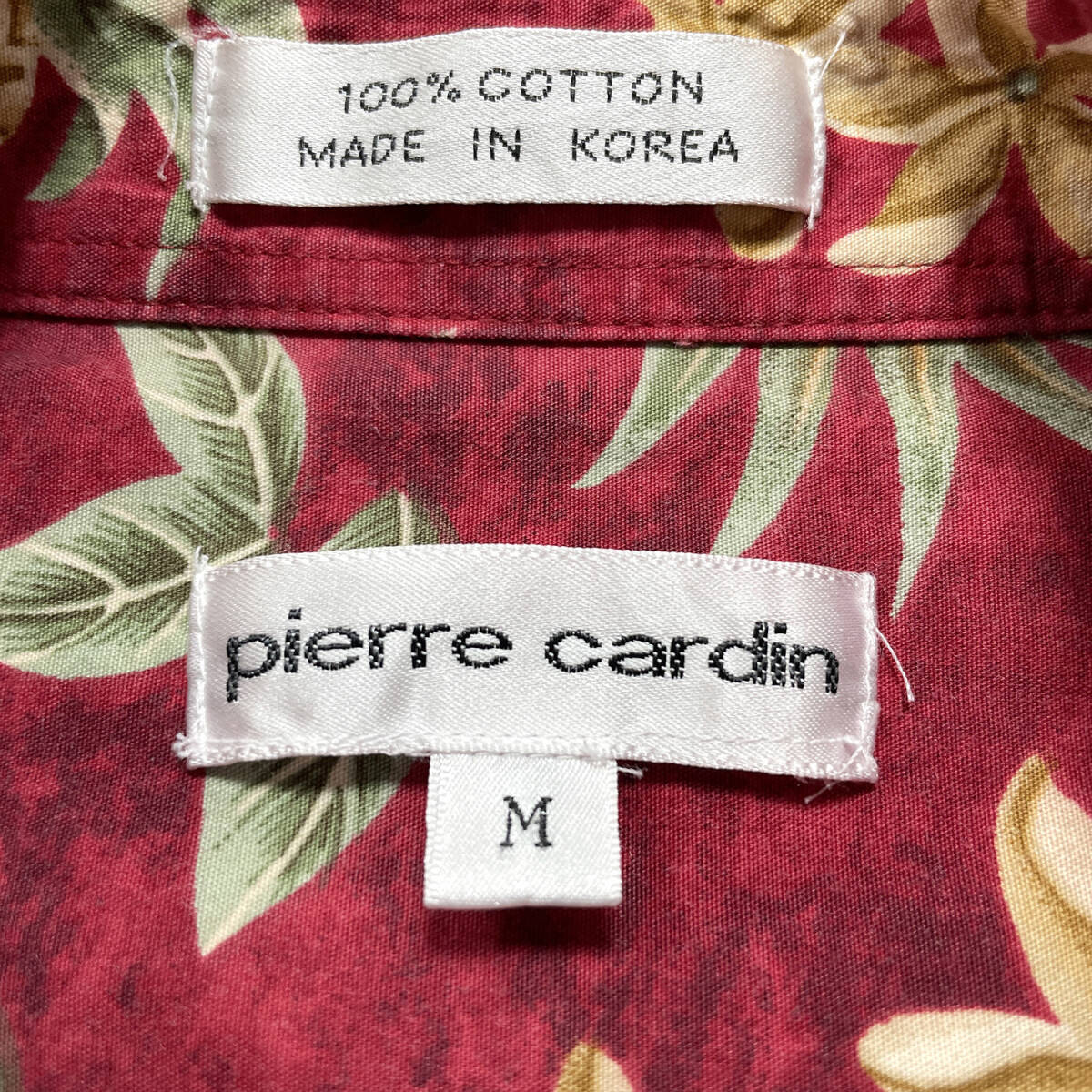 USA 古着 pierre cardin ピエールカルダン コットン アロハシャツ