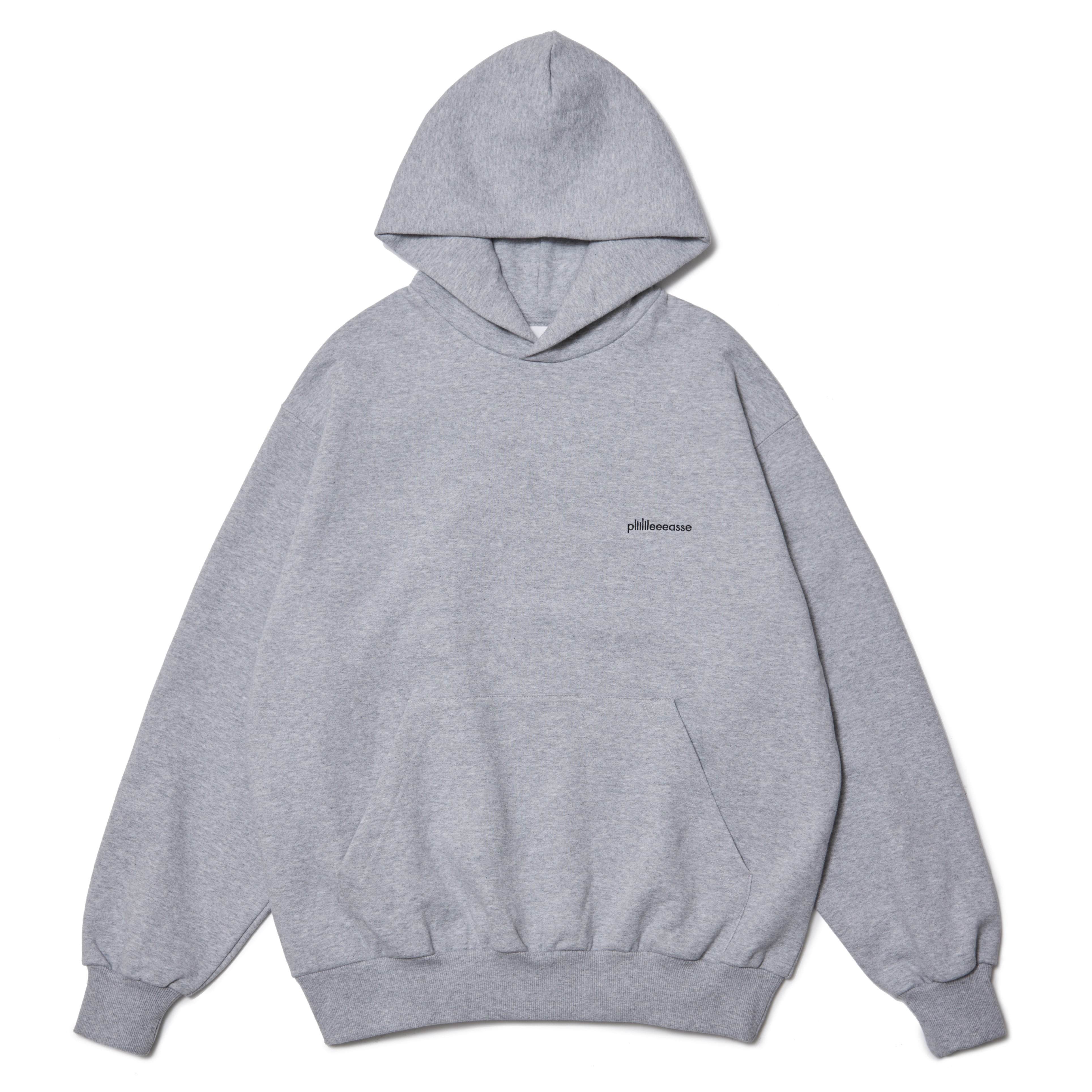 plllllleeeasse hooded sweatshirt (Grey)