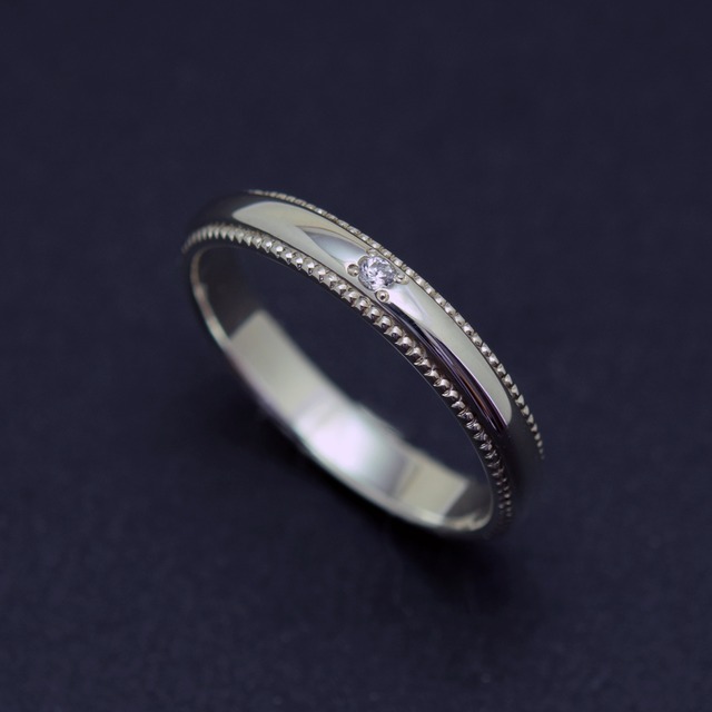Milgrain Glow Ring / 3mm Silver Ring オーダー制作/ 受注生産