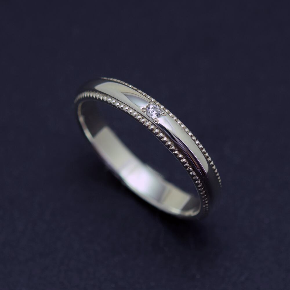 Milgrain Glow Ring / 3mm Silver Ring オーダー制作/ 受注生産