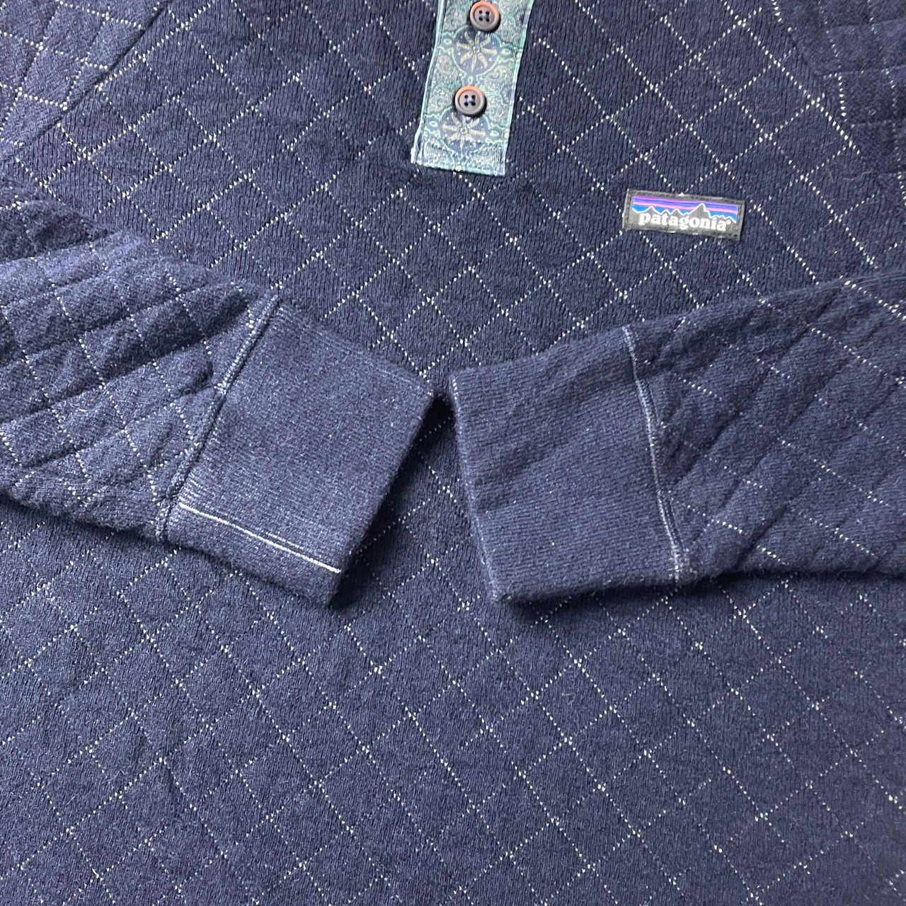 patagonia パタゴニア キルティングウールニット ヘンリーネック 
