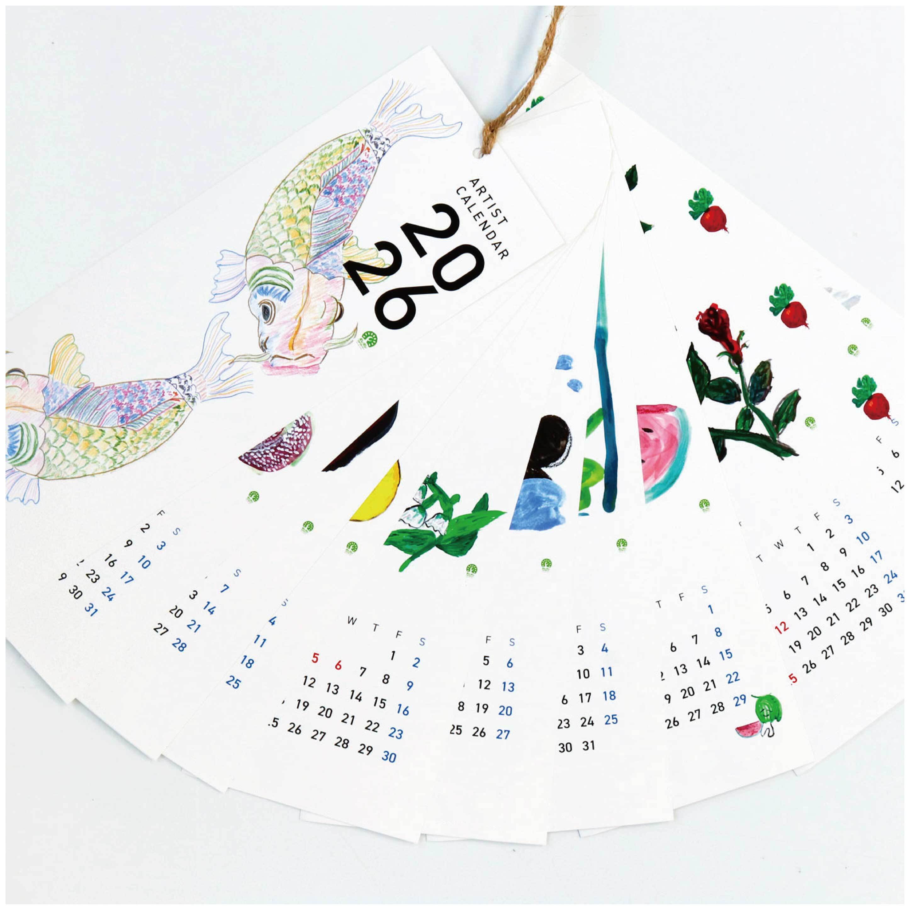 ARTIST CALENDAR 2026 スリムカレンダーA4 | ondo plus