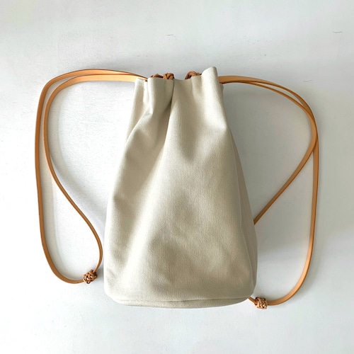 【KAMARO'AN】Woven Drawstring Bucket Bag  / No. 1