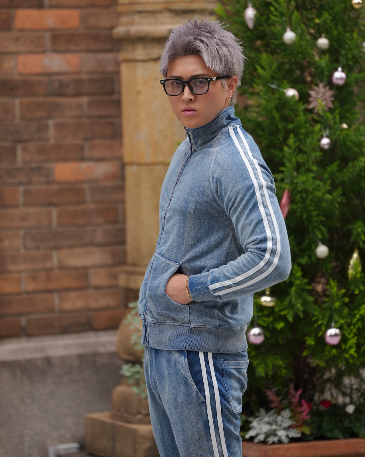 DENIM ZIP LINE JACKET【BEL25-216】