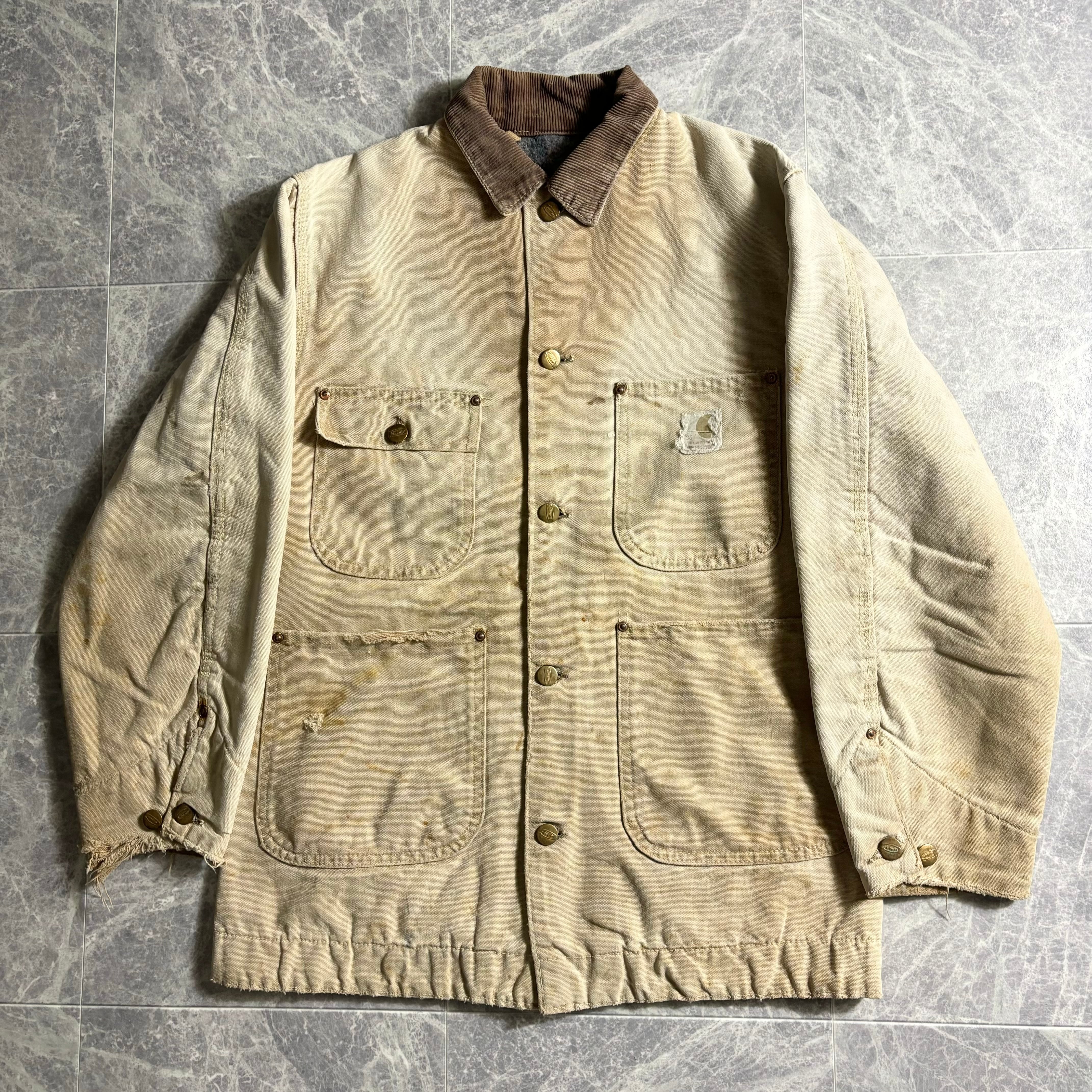 60〜70s カーハート ミシガンチョアコート ウールライナー デカCボタン 60s CARHARTT Chore Coat