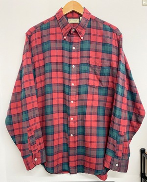 90sL.L.BEAN Cotton Flannel Check BD Shirt/L