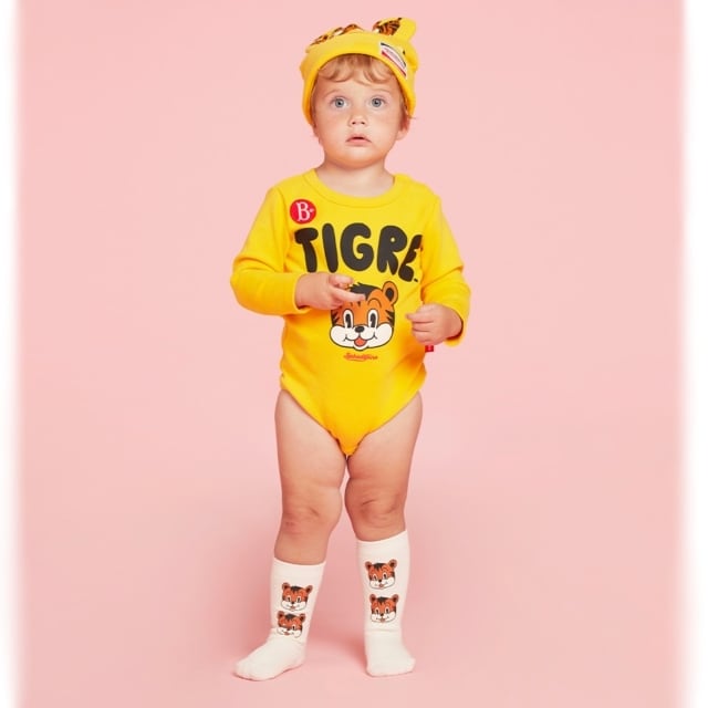 BEBE DE PINO】オールオーバー・ティグレー・ボディスーツ・セット BEBE DE PINO】オールオーバー・ティグレー・ボディスーツ・セット