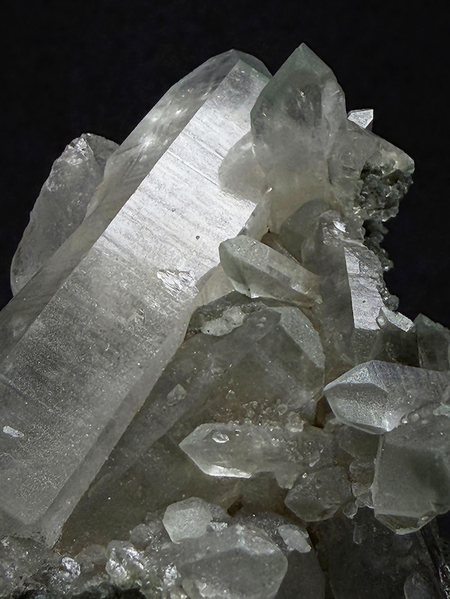 クォーツクラスター×クローライト【ML-0160】インド マニハール