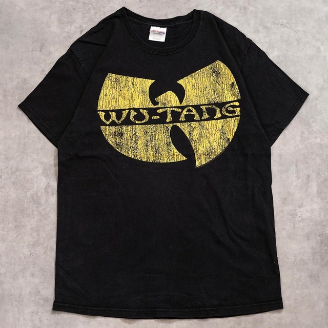 ヘインズ ウータンクラン Tシャツ ラップT 古着 00s L 黒 20134