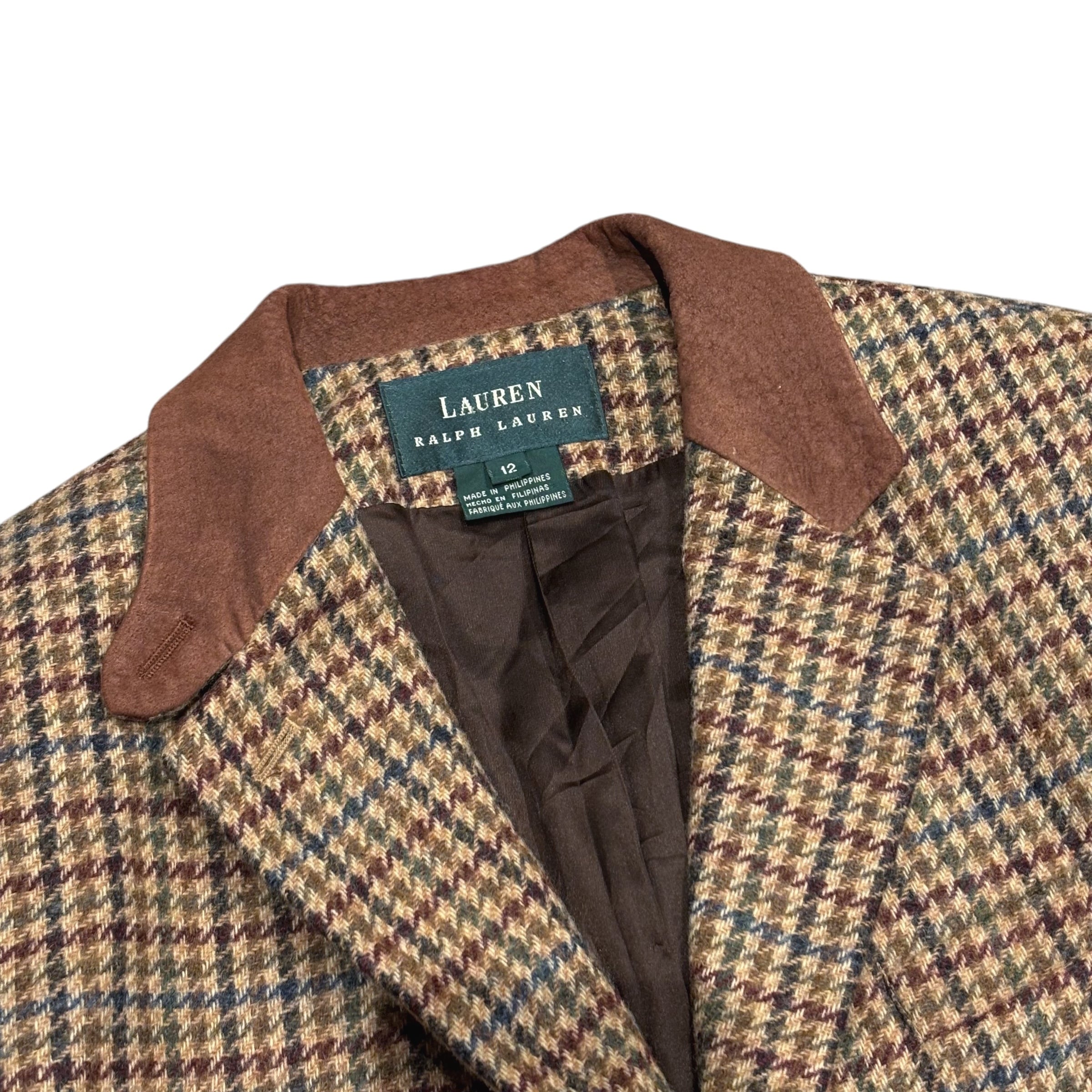 90's Lauren Ralph Lauren Tweed Jacket woman 12 / レディース 90's Lauren Ralph Lauren Tweed Jacket woman 12 / レディース