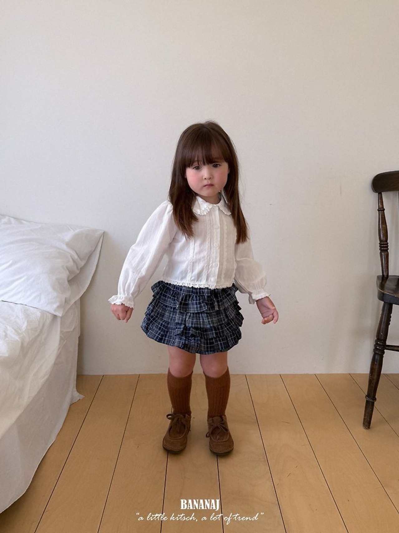韓国子供服 / BANANA J / 26Autumn / メルシー ブラウス / 秋服 / キッズ *XS~JS*