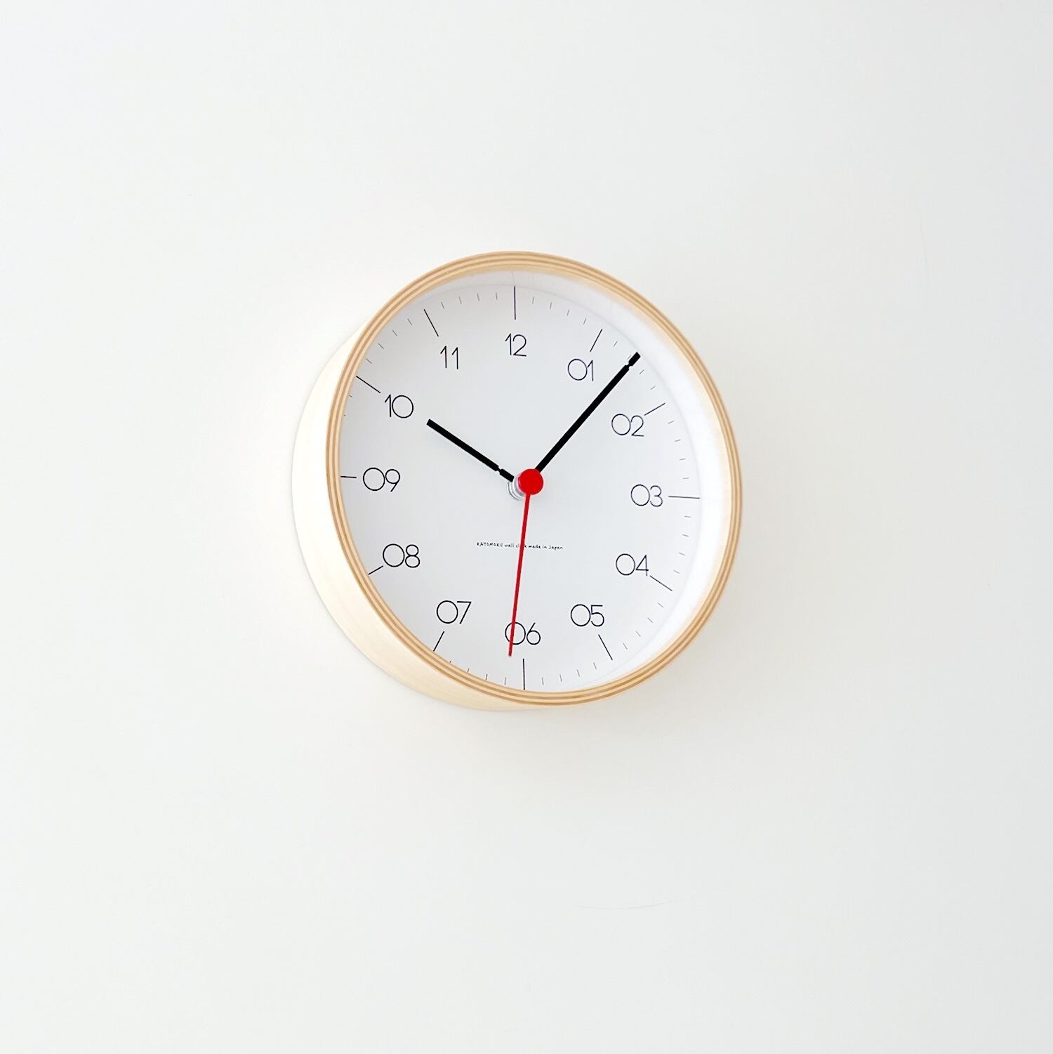 KATOMOKU plywood clock 24 S-size ナチュラル km-151NAS 掛け時計 SKP