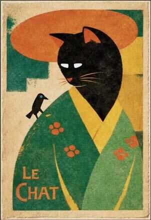 George Bayer "Le Chat and The fancy Kimono" 1/3