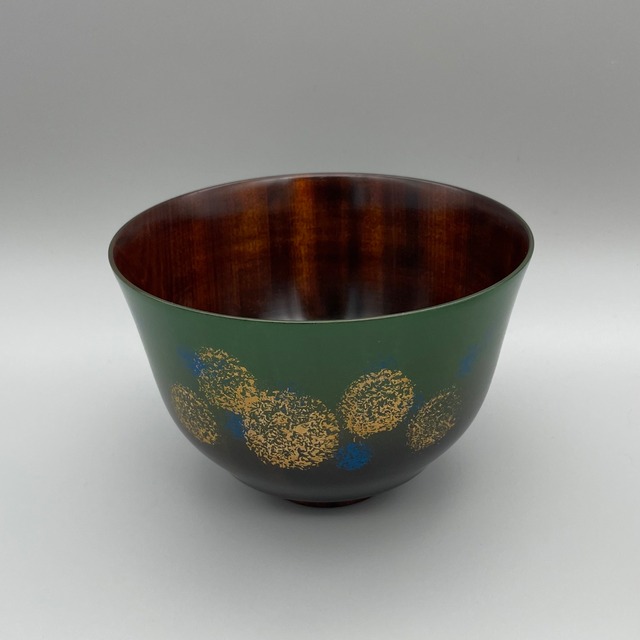栃造ぼかし塗り抹茶椀-玉虫　-Tochi Gradient-Painted Matcha Bowl - Tamamushi