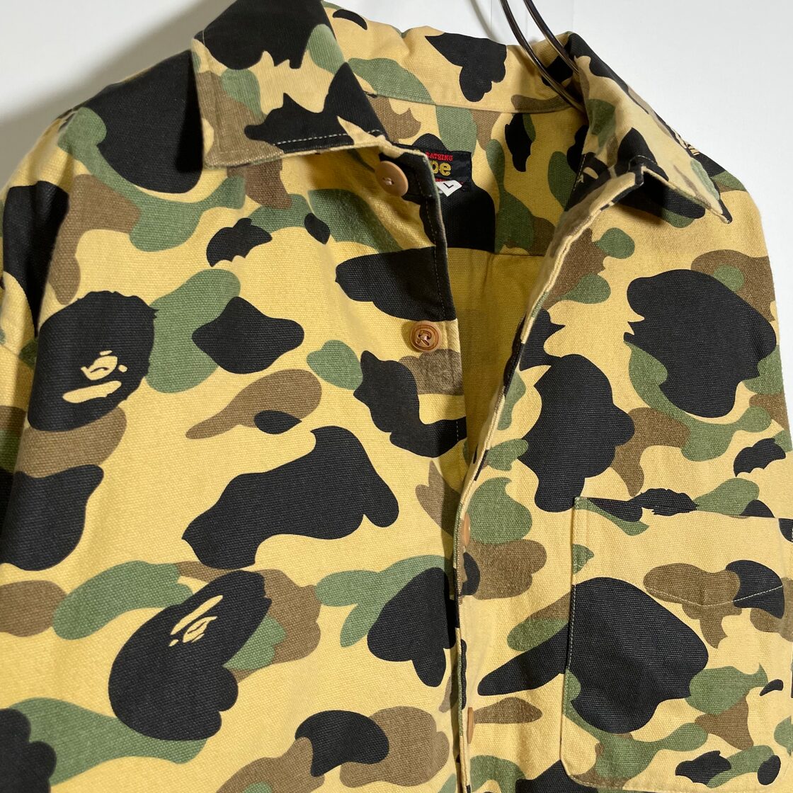 A BATHING APE BAPE アベイシングエイプ 黒タグ カモフラ シャツ | PAY ID