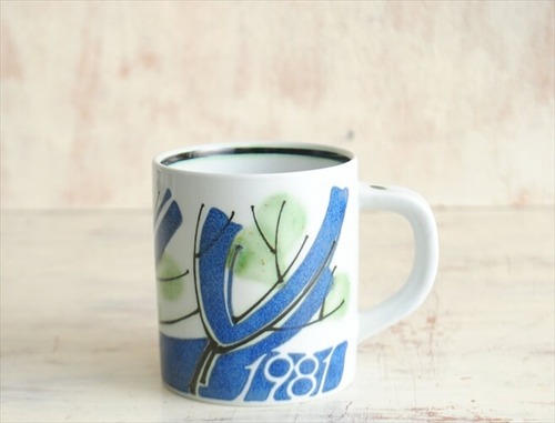 Royal Copenhagen Fajance Baca イヤーマグ カップ 1985年 Sサイズ ロイヤルコペンハーゲン 北欧 アンティーク it1356