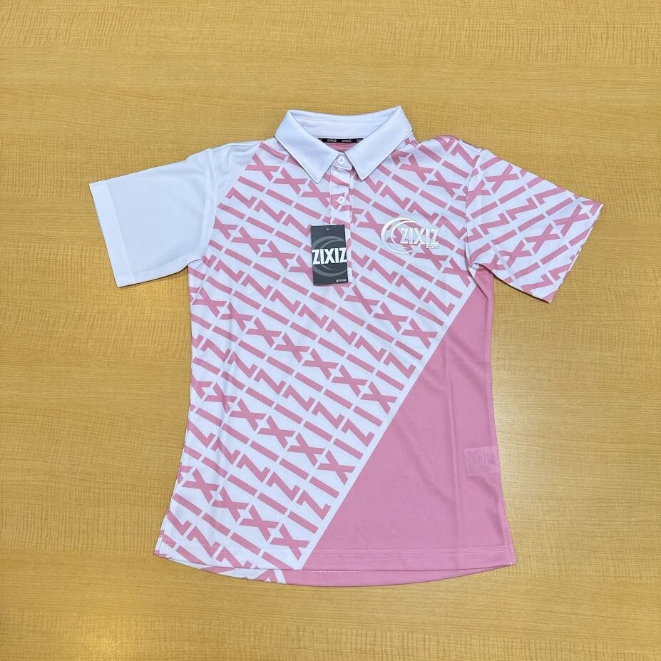 ピンクZIXIZ柄 【レディース半袖ポロシャツ】ZIXIZ-24PSSSL-PKWH