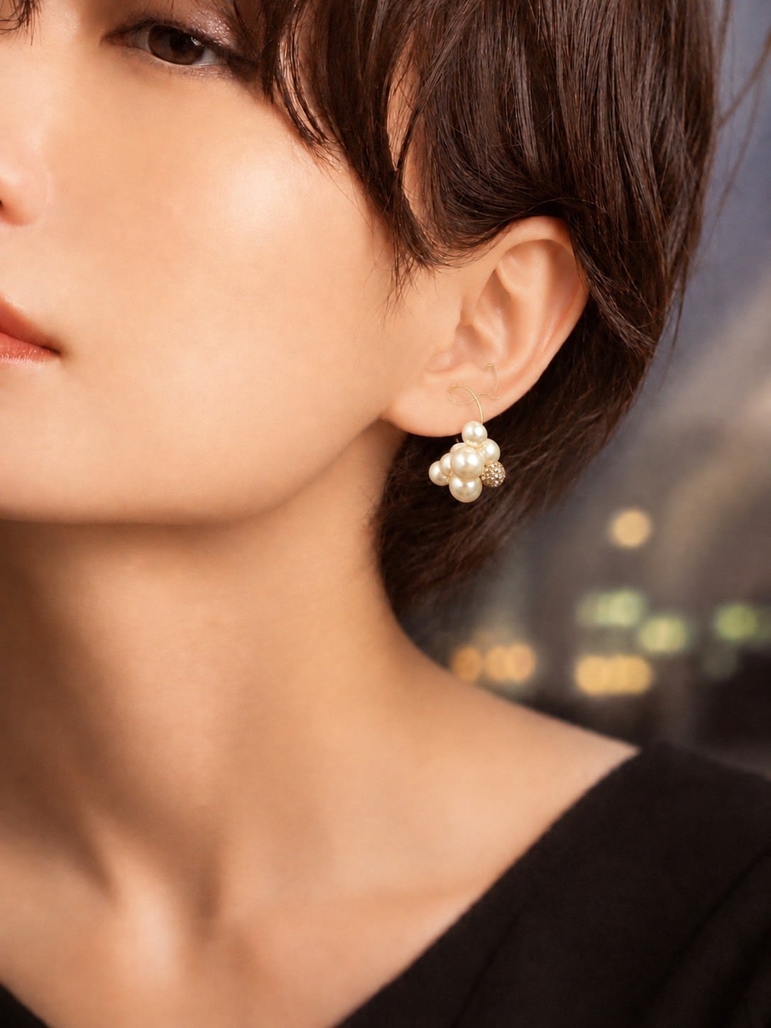 パール6粒・パヴェ1粒カフ Tera.beauty caffs テラ・ビューティーカフ