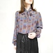 USA VINTAGE SOPHISTICATES BY JONATHAN MARTIN PATTERNED DESIGN RIBBON TIE BLOUSE/アメリカ古着柄デザインリボンタイブラウス