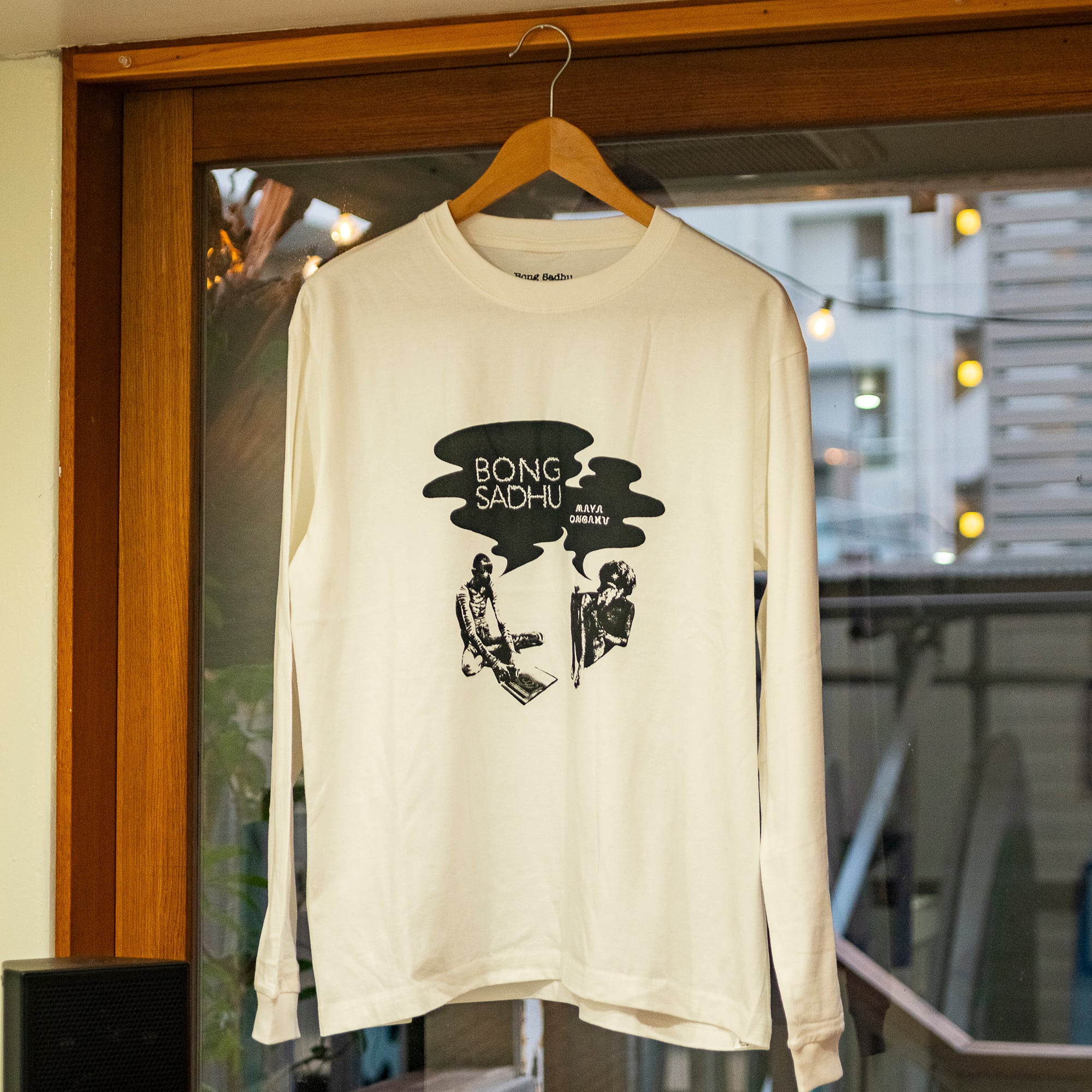 Bong Sadhu × maya ongaku LS Tee White | Bong Sadhu