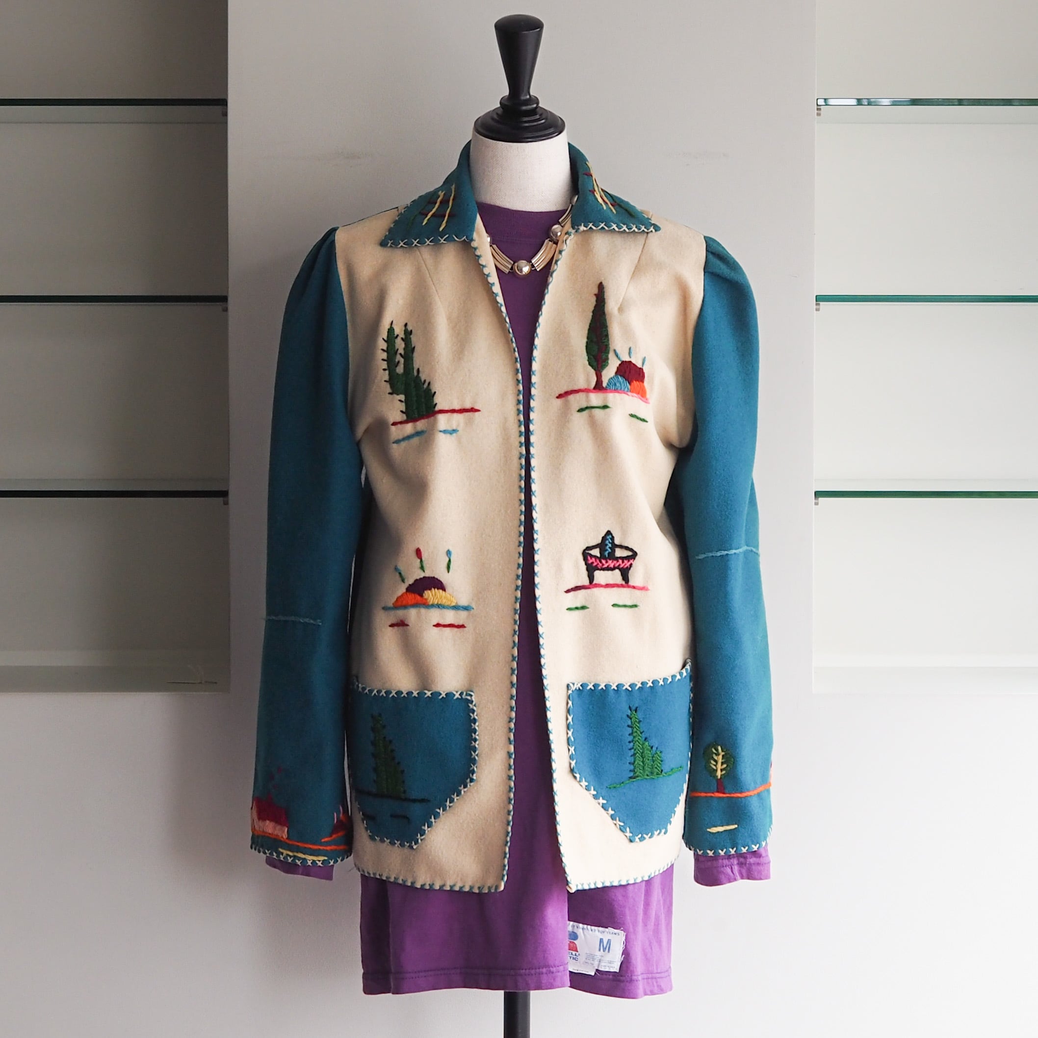 40s-50s Two-Tone Mexican Souvenir Jacket
