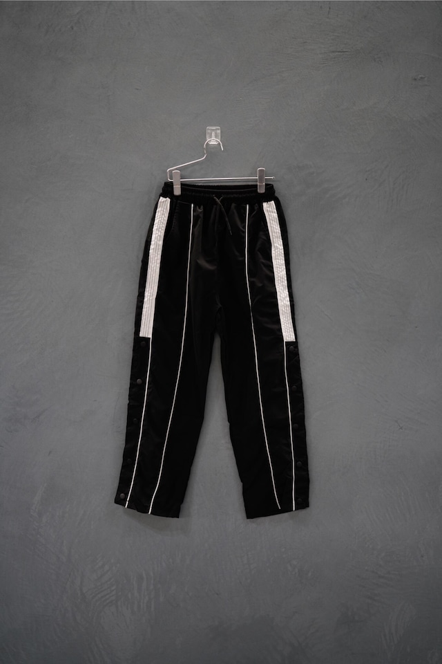 side snap track  pants   monotone