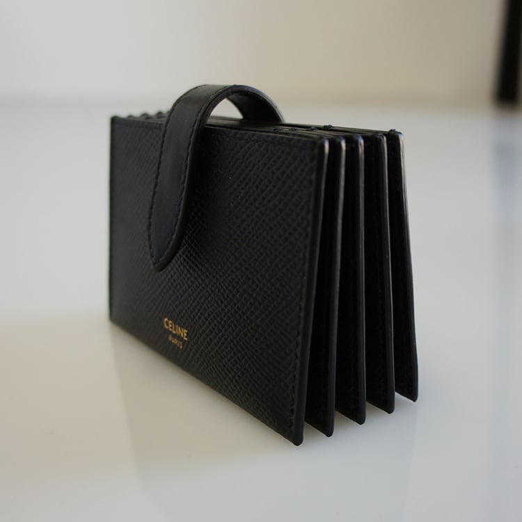 ★在庫有・即日発送★セリーヌ アコーデオン カードホルダー CELINE(セリーヌ)/アコーディオンカードホルダーブラック