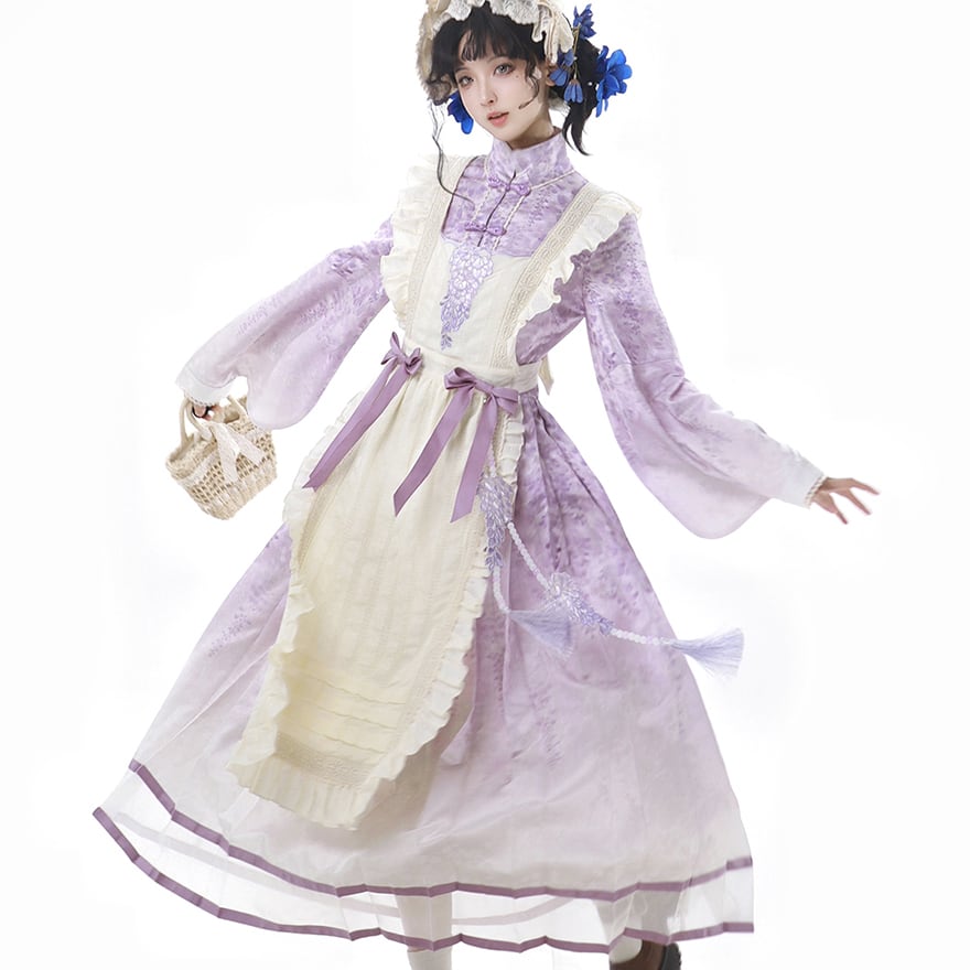 サブカル 服 地雷系 通販中華ロリータ セットアップ メイド服 和風 レトロ メイドカフェ コンカフェ衣装 イベント