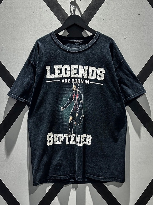 【X VINTAGE】"Leo Messi" Print Design Loose T-Shirt