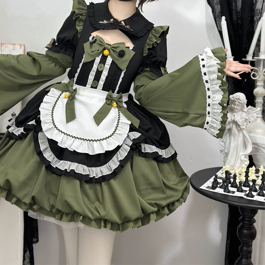 d*3様 【お値下げ！】 Oz Onest トップス 和風 ゴスロリ ロリータ ゴスロリ通販 With U ワンピース メイド服 中華ロリータ トランペット